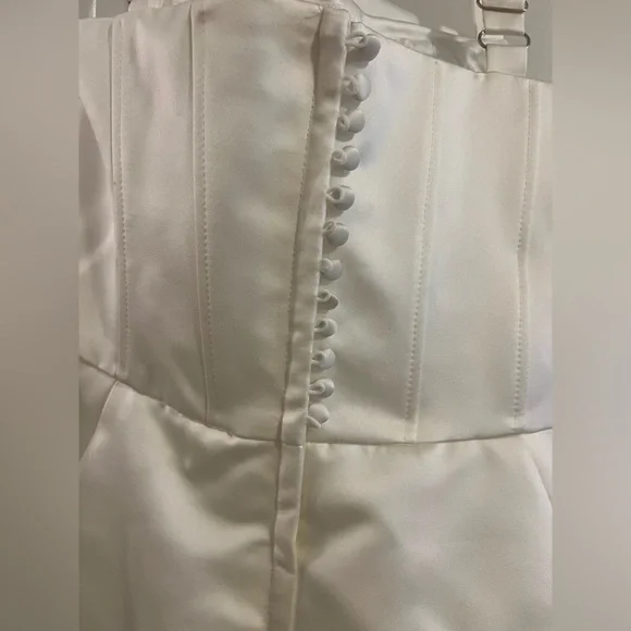 Meshki White Satin Corset Mini Dress - Picture 4 of 8